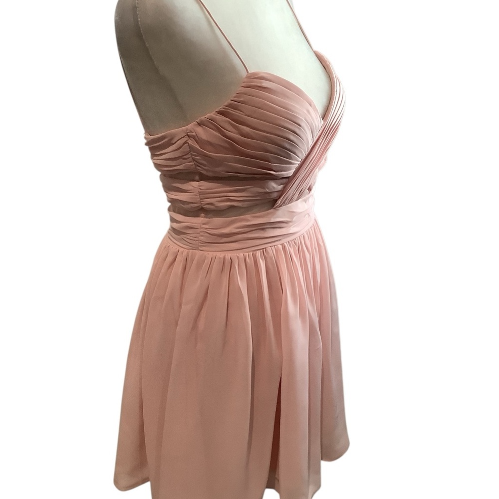 Hailey Logan Blush Pink Mini Dress by Adrianna Papell Formal Gown. WORN ONCE